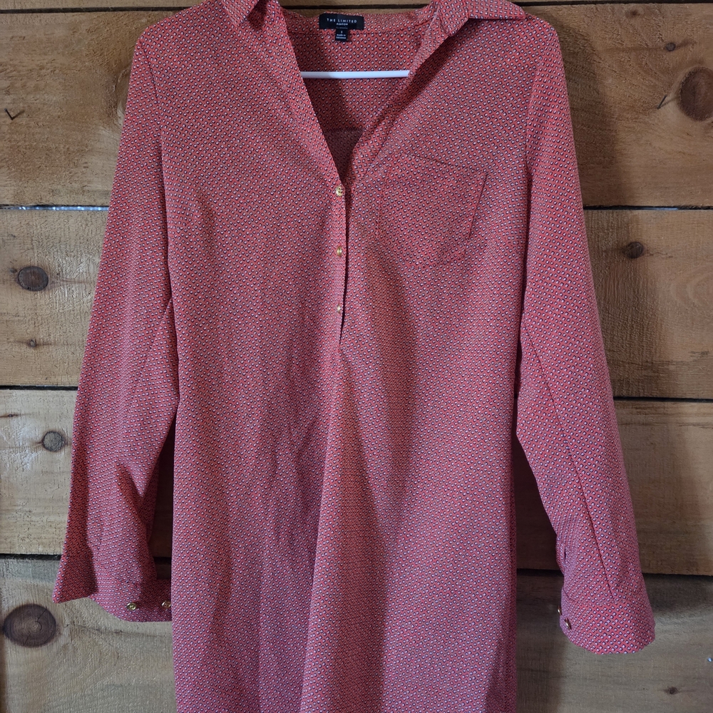 The Limited Ashton Geometric Diamond Print Shirt Dress